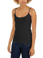 Image for Women's Petite Knit Solid Cami Top,Black