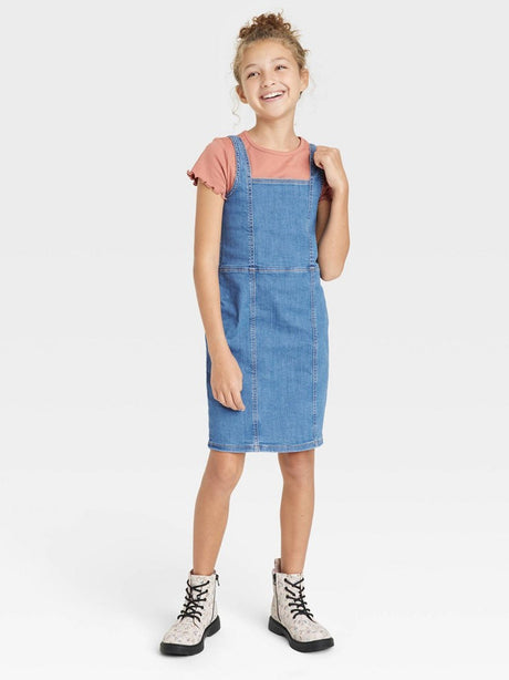 Image for Kids Girl Denim Dress,Blue