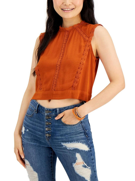 Image for Women's Graphic Embroidered Casual Top,Rust