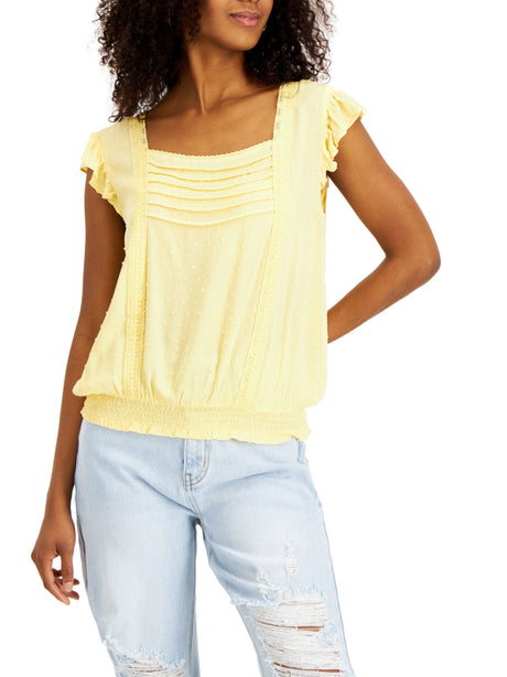 Image for Women's Graphic Embroidered Casual Top,Yellow