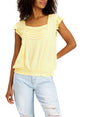 Image for Women's Graphic Embroidered Casual Top,Yellow