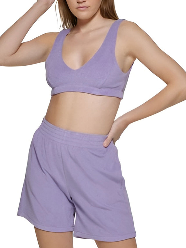 Image for Women's Plain Solid Crop Top,Purple