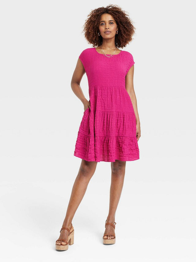 Image for  Women's A-Line Dress,Fuchsia