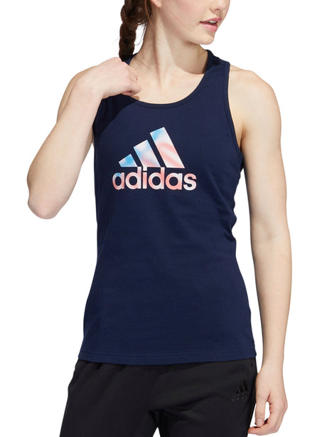 Image for Women's Brand Logo Printed Sport Top,Navy