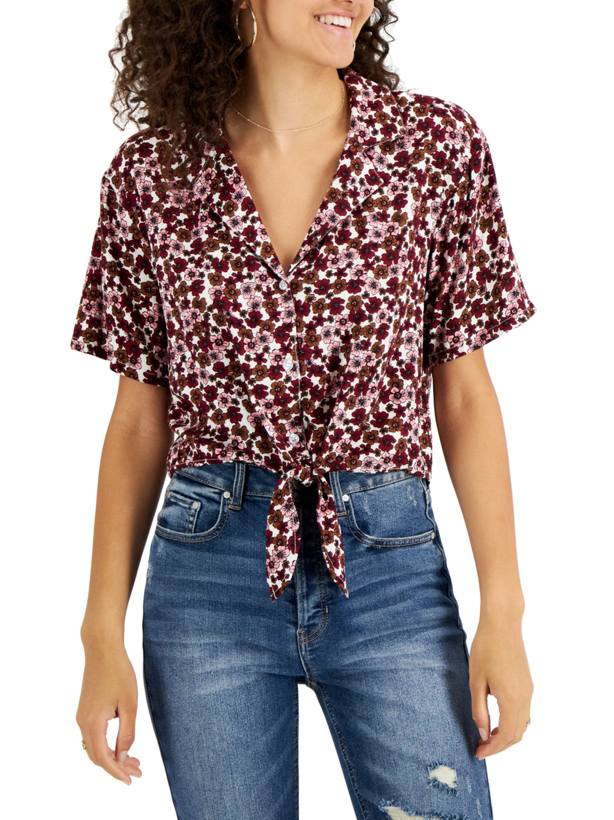 Image for Women's Floral Printed Casual Top,Multi