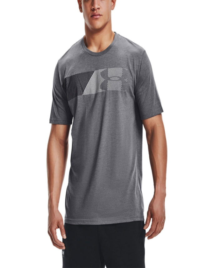 Image for Men's Brand Logo Printed T-Shirt,Grey