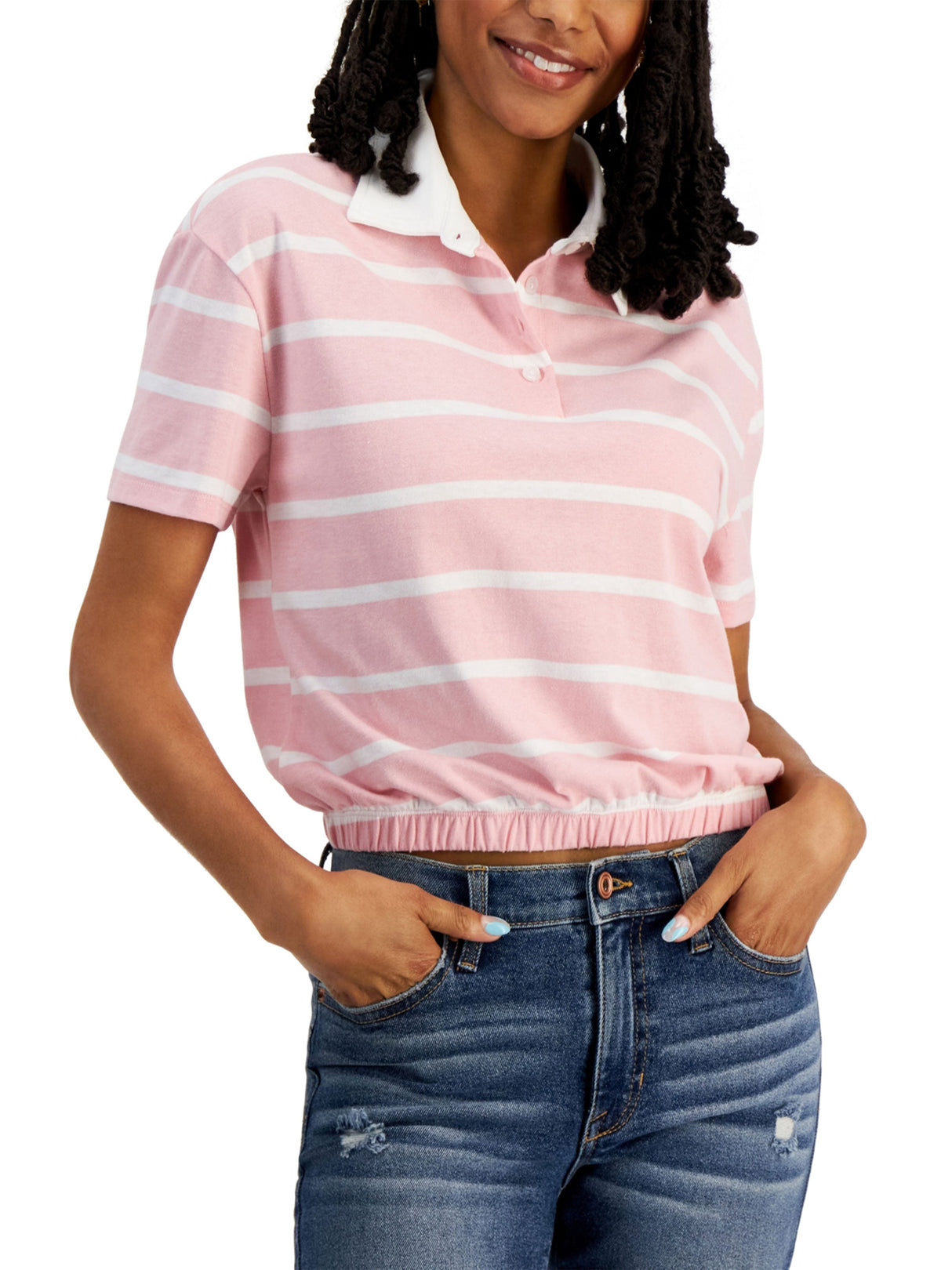 Image for Women's Striped Ruby Shirt,Light Pink