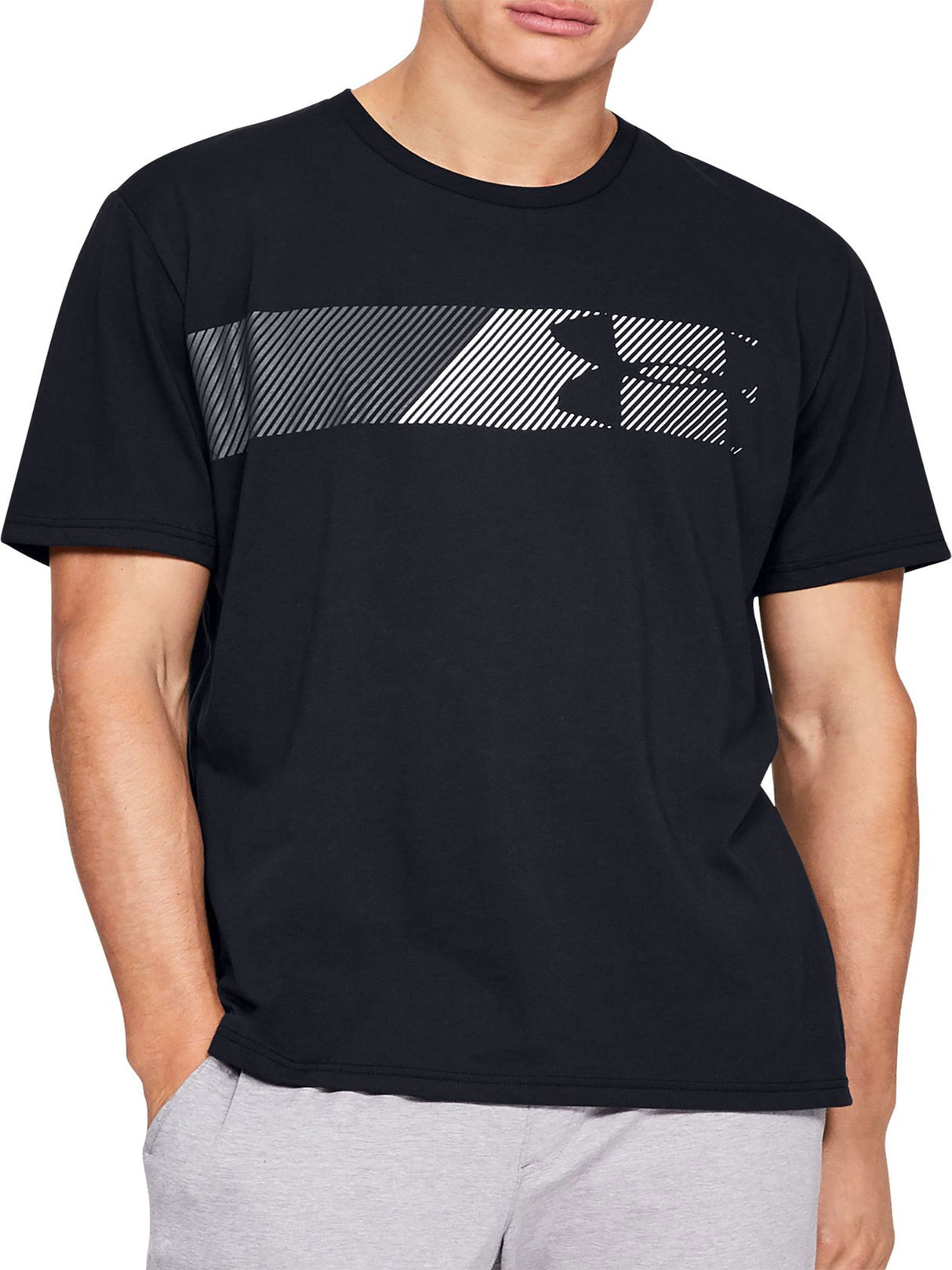 Image for Men's Brand Logo Printed T-Shirt,Black