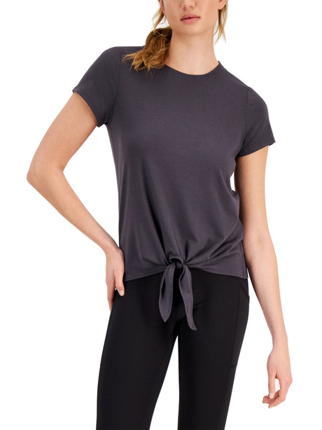 Image for Women's Knot-Front T-Shirt,Dark Grey