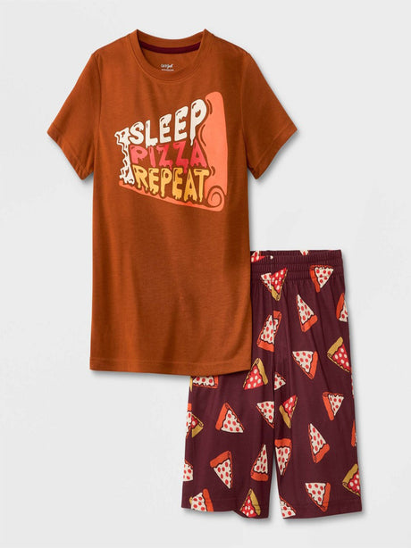 Image for Kids Boy 2pc Pizza Hort Leeve Pajama Set,Multi