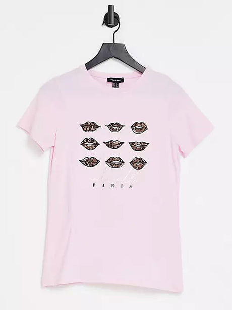 Image for Women's Graphic Printed Top,Light Pink