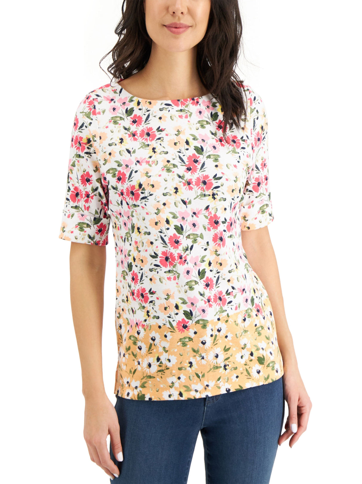 Image for Women's Floral Printed Top,Multi