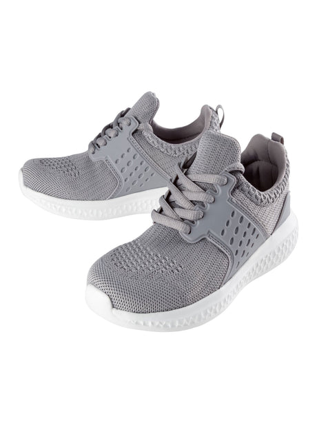 Image for Kids Girl Textured Lace Up Sport Shoes,Grey