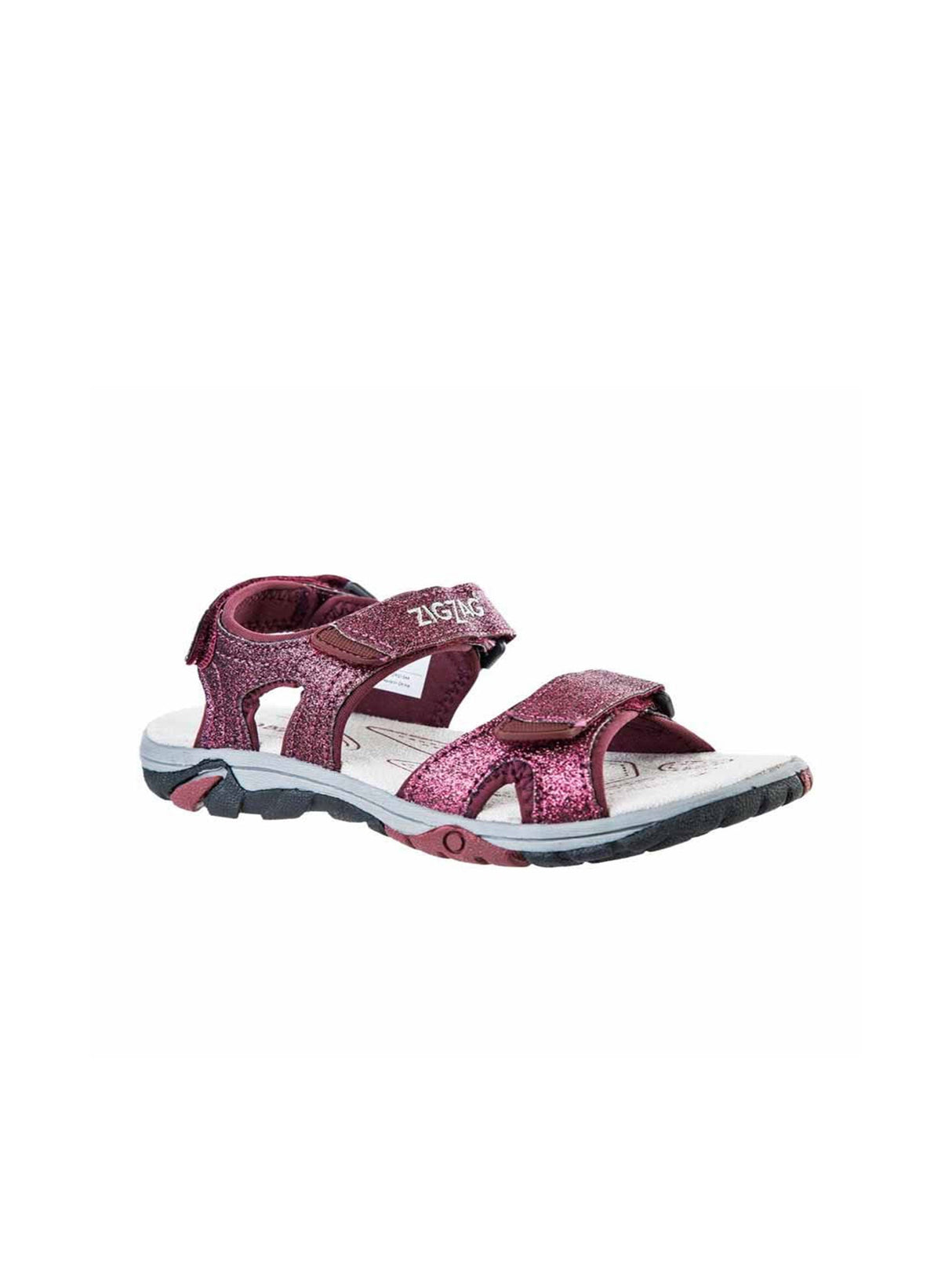 Image for Kids Girl Glitter Embroidered Logo Sandals,Wine