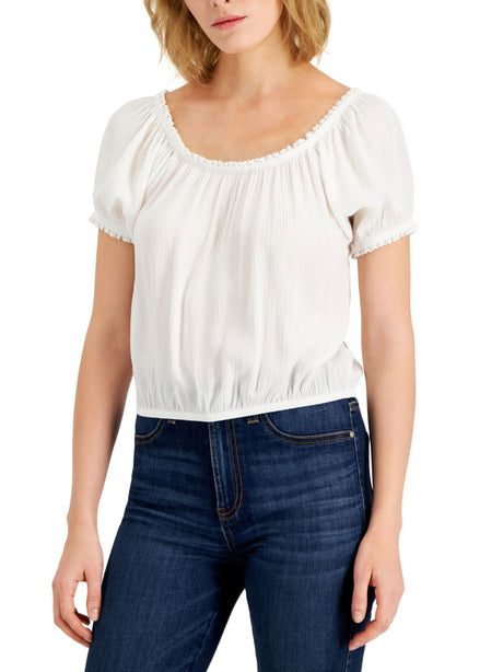 Image for Women's Peasant Top,White