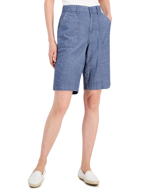 Image for Women's Plain Solid Cotton Short,Blue