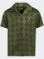 Image for Men's Shoulder Striped Printed Dress Shirt,Olive