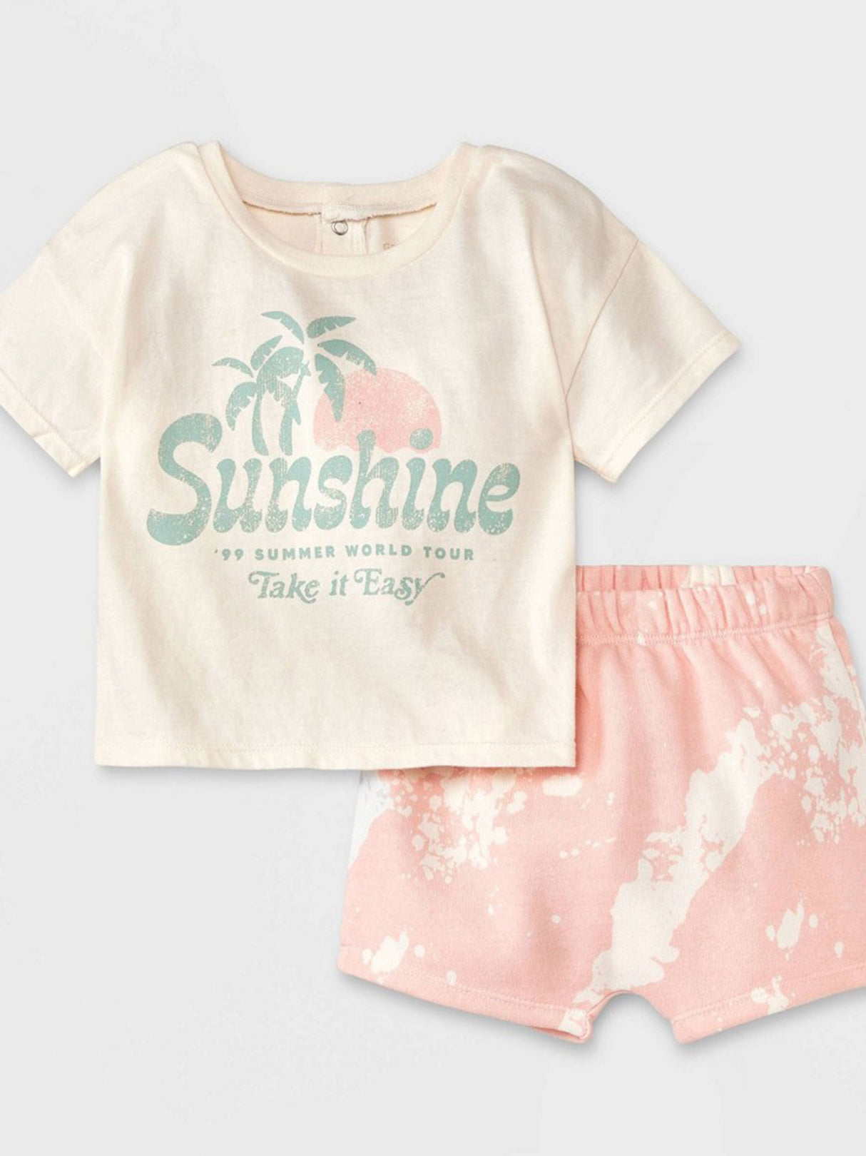 Image for Kids Girl Graphic-Print Top&Tie Dye Bottom Set,Multi