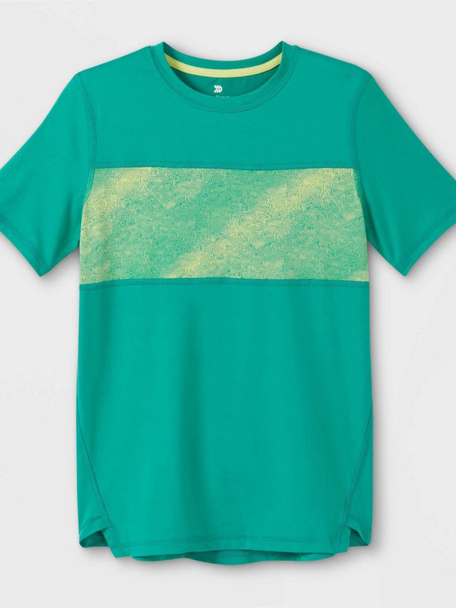 Image for Kids Boy Chest Striped T-Shirt,Green