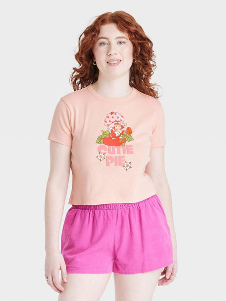 Image for Women's Cutie Pie Graphic T-Shirt,Light Pink