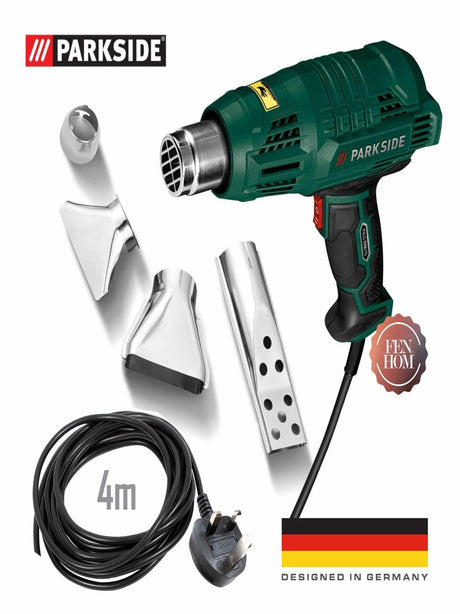 Image for Hot Air Heat Gun Tool Electric Corded 2000W 4 Nozzles Attachment