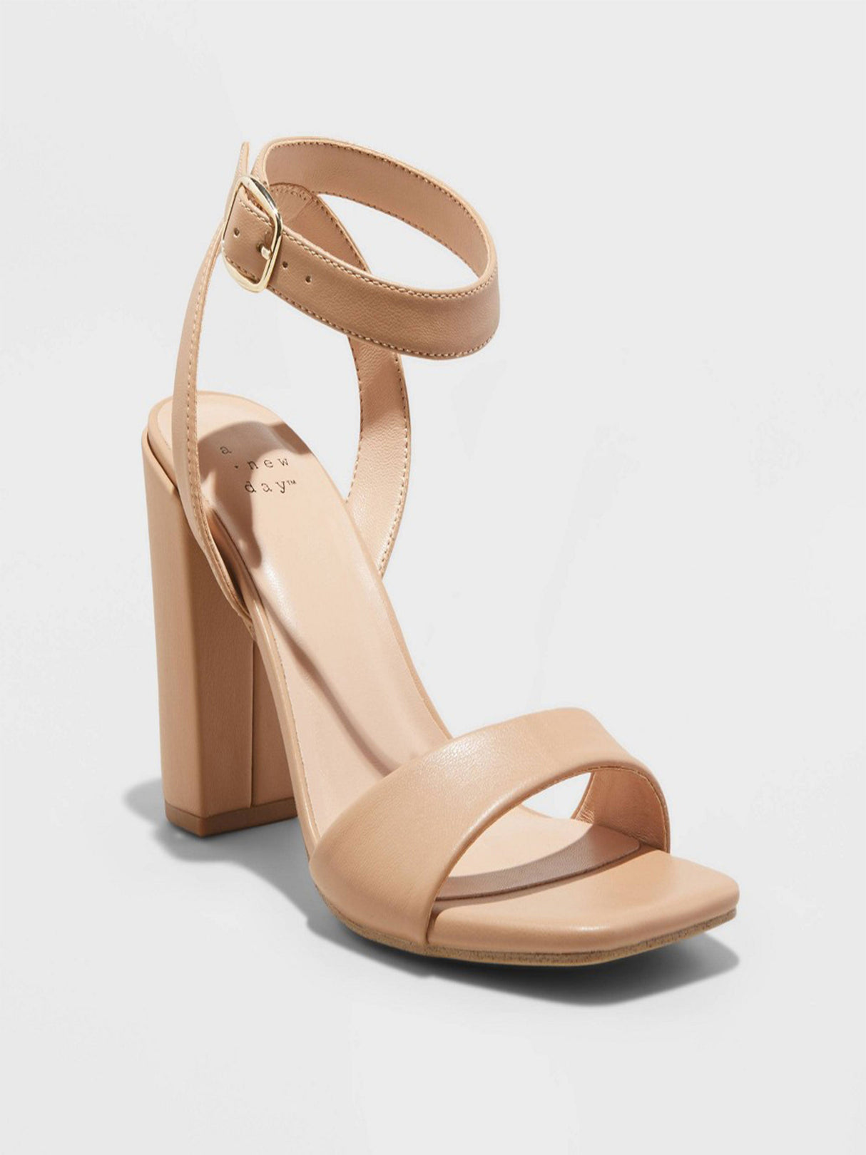 Image for Women's High Heeled Slide Sandals,Nude Beige