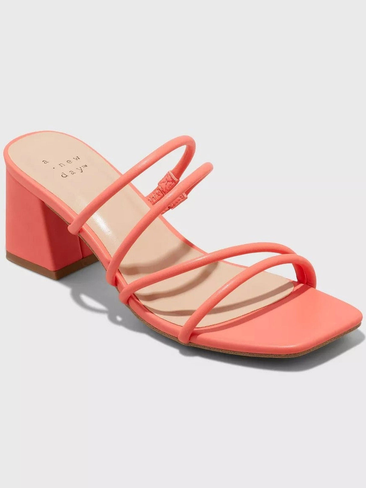 Image for Women's Mixed Strap Heeled Sandals,Peach