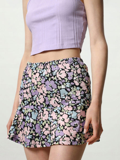 Image for Women's Floral Printed Skirt,Multi