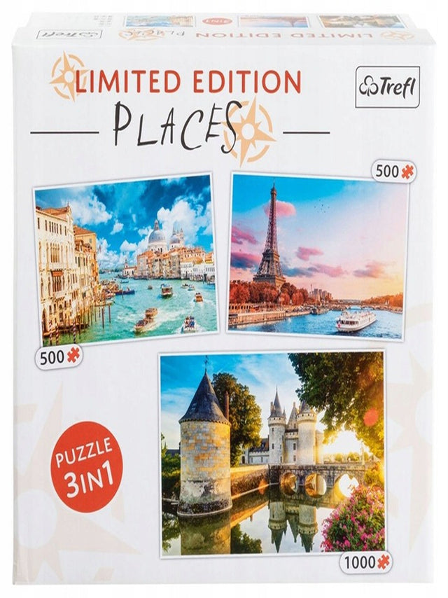 Image for 3 In 1 Puzzle, Venice & Paris Selected Locations