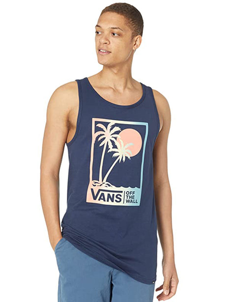 Image for Men's Graphic Printed Tank Top,Navy