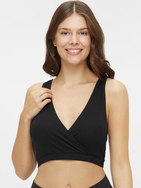Image for Women's Plain Solid Bra,Black
