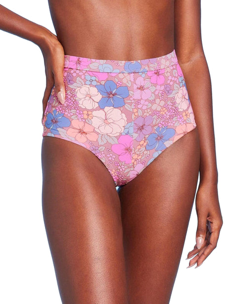 Image for Women's Cheeky Floral-Print Boyshorts Bikini Bottom,Multi