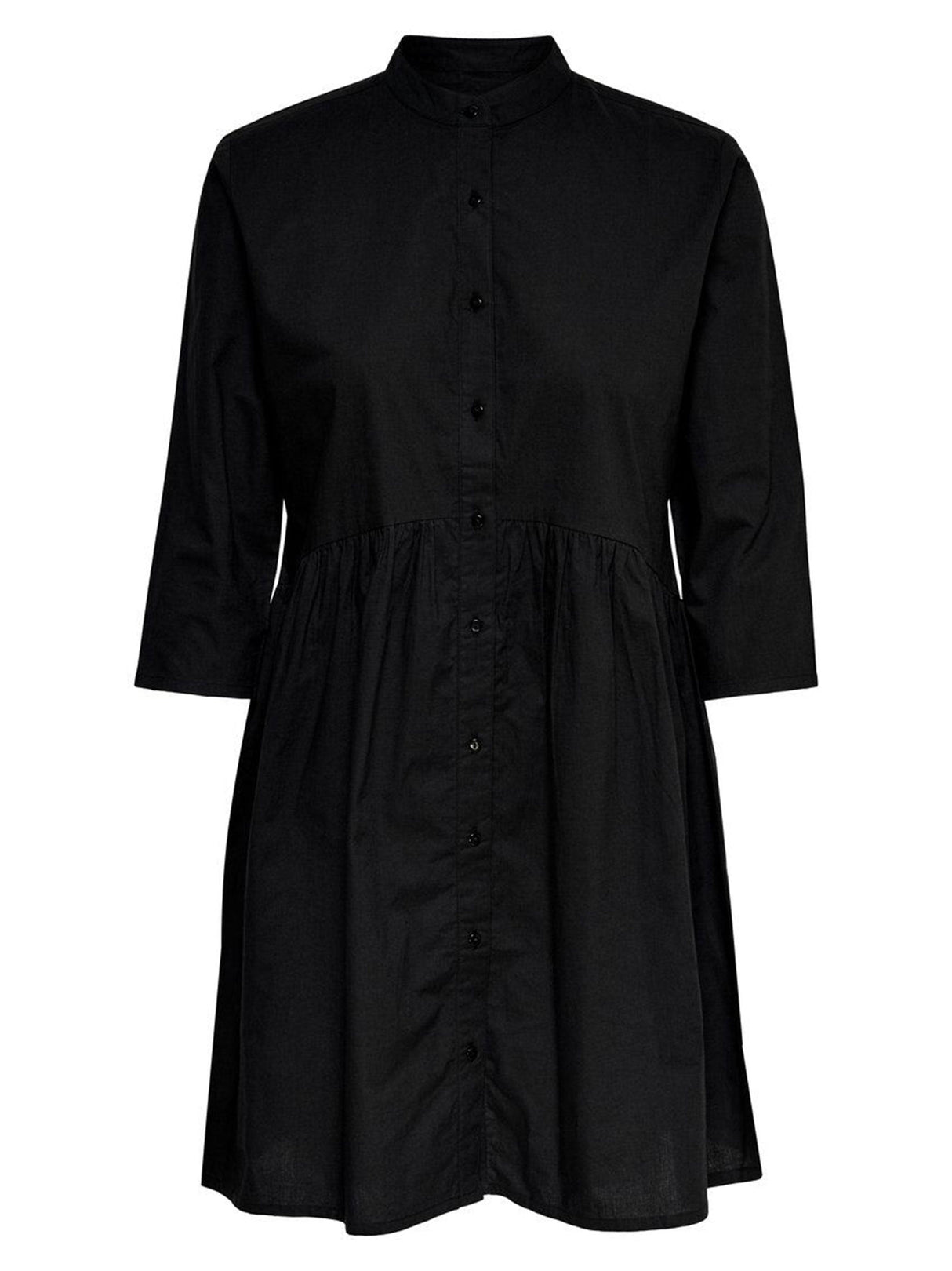 Image for Women's Plain Solid Shirt Dress,Black