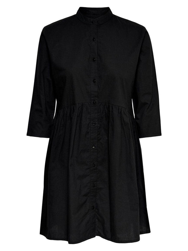 Image for Women's Plain Solid Shirt Dress,Black