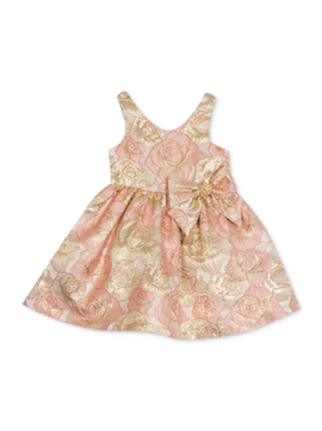 Image for Kids Girl Floral Embroidered Dress,Pink