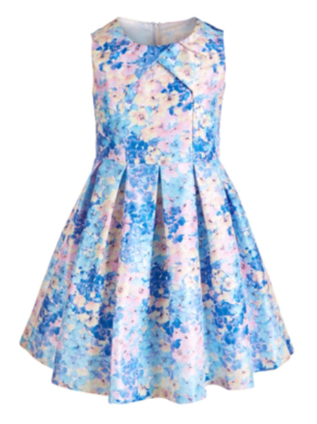 Image for Kids Girl Floral Printed Pleated Dress,Multi