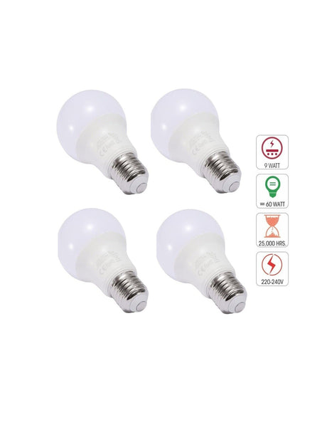 Image for Led Bulbs E27, 9 Watts, Non-Dimmable, Pack Of 4