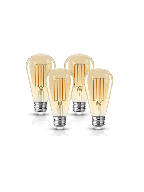 Image for Edison St64 Vintage Decorative Led Light Bulb Slight Yellow Glass E27, 4 W Warm White