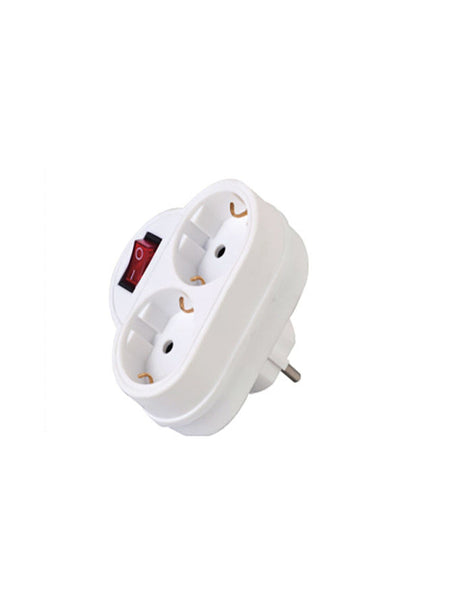 Image for Two Socket Adapter With On/Off Button, 2A