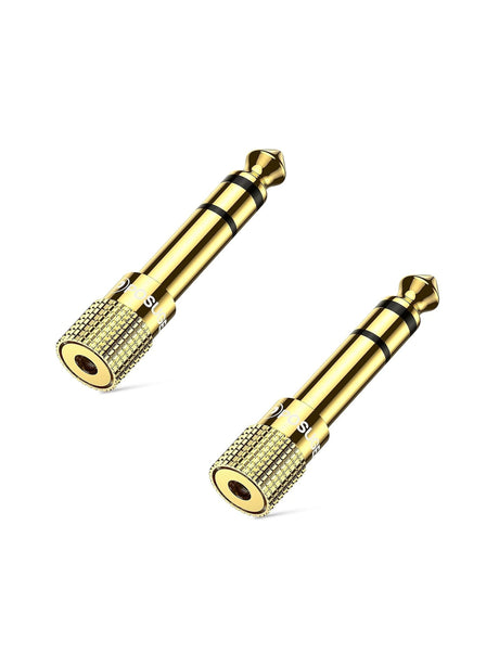 Image for Headphone Jack Adapter, Gold Plated Headphone Adapter 6.35Mm
