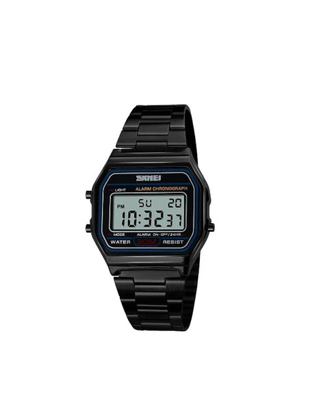 Image for Women'S Black Stainless Steel Digital Waterproof Wrist Watch