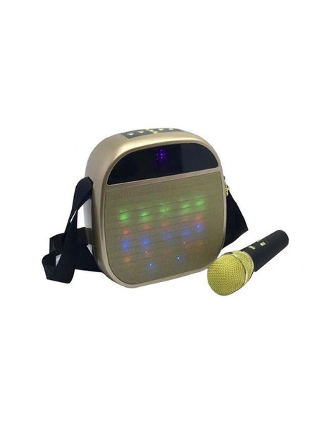 Image for Karaoke Wireless Microphone & Speaker With Flashing Led Light