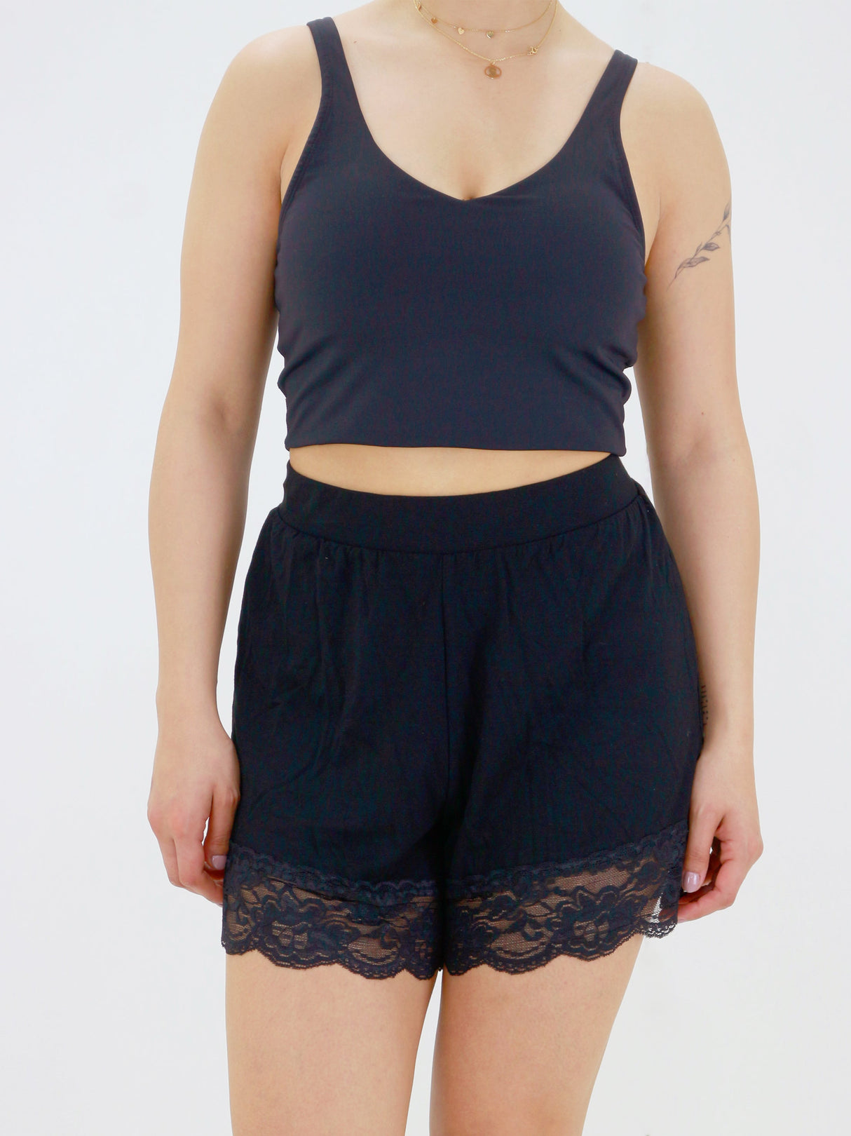 Image for Women's Lace Sleepwear Short,Black