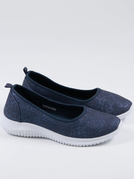 Image for Women's Leopard Printed Slip On Comfy Shoes,Navy