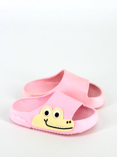 Image for Kids Girl Cartoon Crocodile Slippers Shoes,Pink