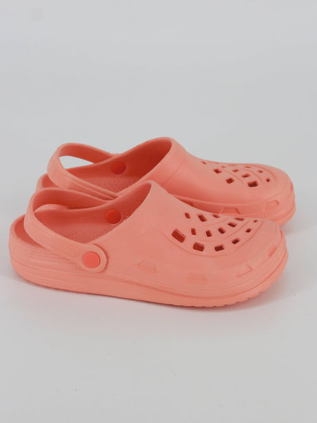 Image for Kids Girls Plain Clogs Sandals,Peach