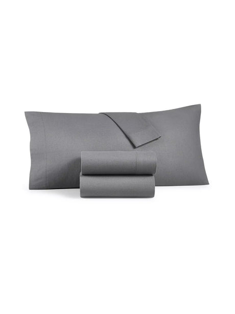 Image for Cotton Flannel Sheet Charcoal Gray