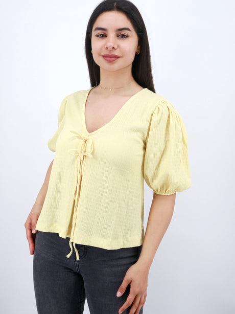 Image for Women's Textured Top,Yellow