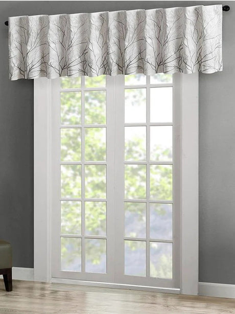 Image for Andora Faux Silk Embroidered Window Valance