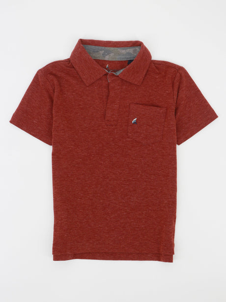 Image for Kids Boy Side Pocket Polo Shirt,Brick